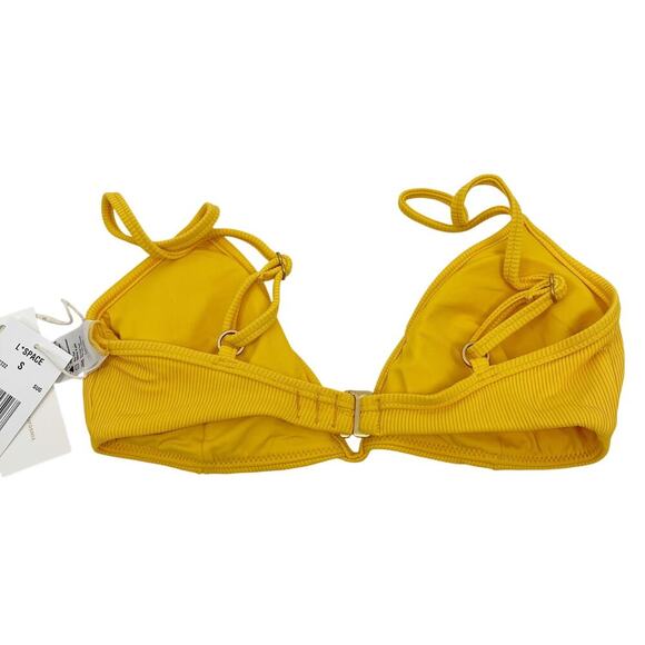 L*Space Helena Underwire Bikini Top Sunshine Gold Size Small NEW - Picture 7 of 9